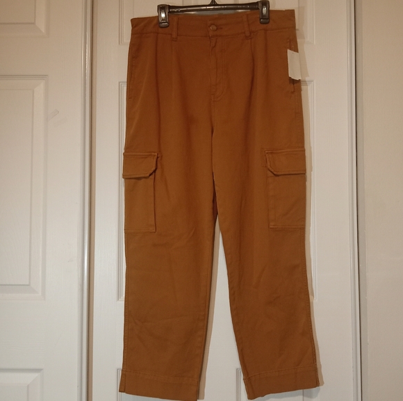 NEW Joe’s Jeans The Precious Cropped Cargo straight leg brown pants Sz 33/ 16 - Picture 2 of 10